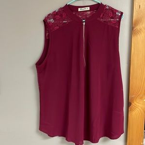 XXL Maroon Tank Dress Shirt